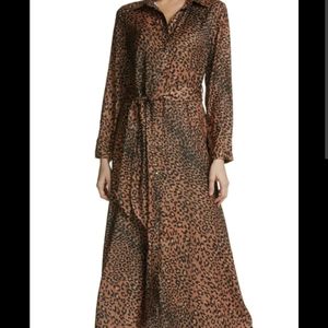 Elan leopard black grey size L maxi dress